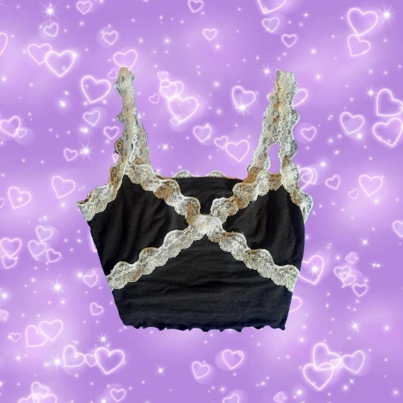 black lace cami top - Picture 1 of 2